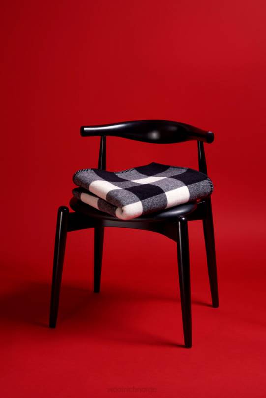buffalo check rent ullteppe laget i Italia hvit bøffel unisex Woolrich tilbehør 8PBN347