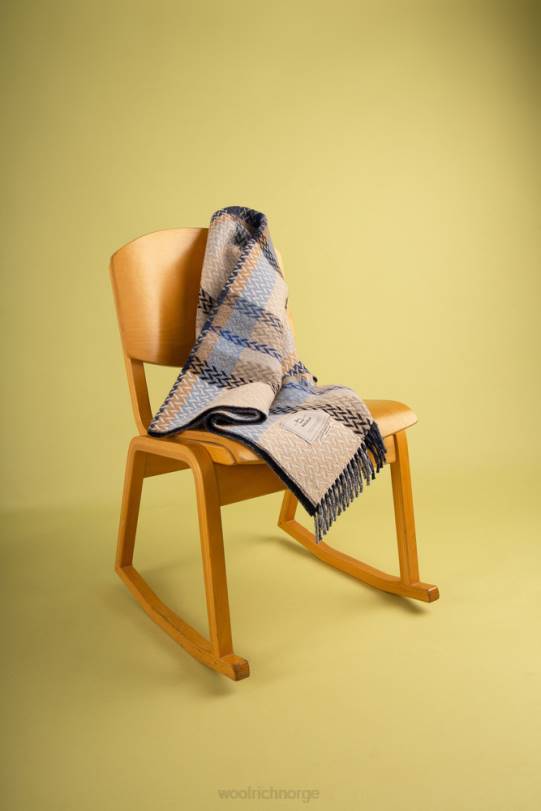 jacquard ruteteppe i ullblanding blå innsjø unisex Woolrich tilbehør 8PBN271