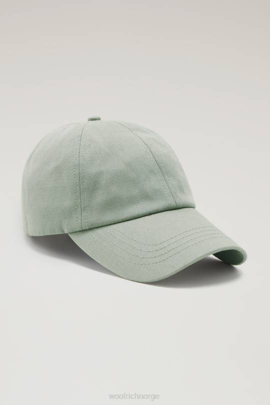 logo baseballcaps i blanding av bomull havnegrønt unisex Woolrich tilbehør 8PBN150